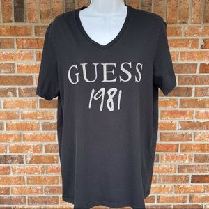 Guess 1981 Los Angeles Black Tee Shirt Sz L